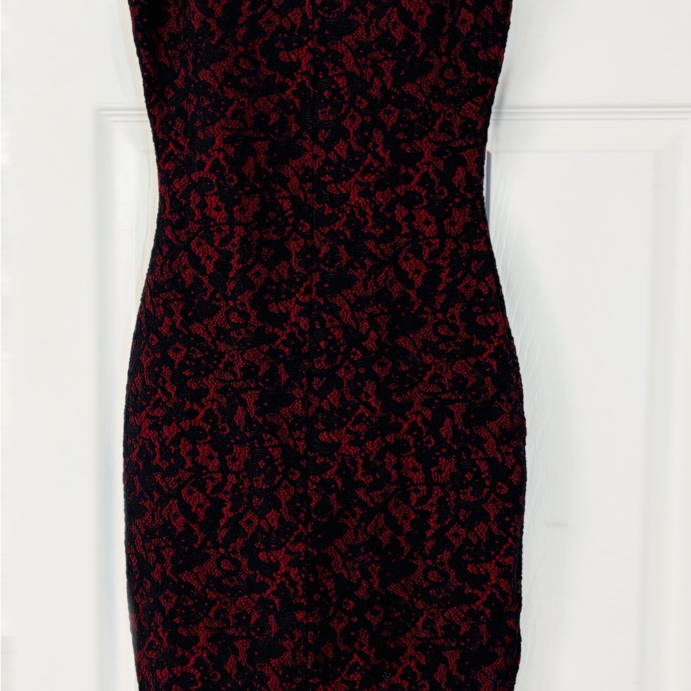 Michael Kors Red Strapless Bodycon Dress